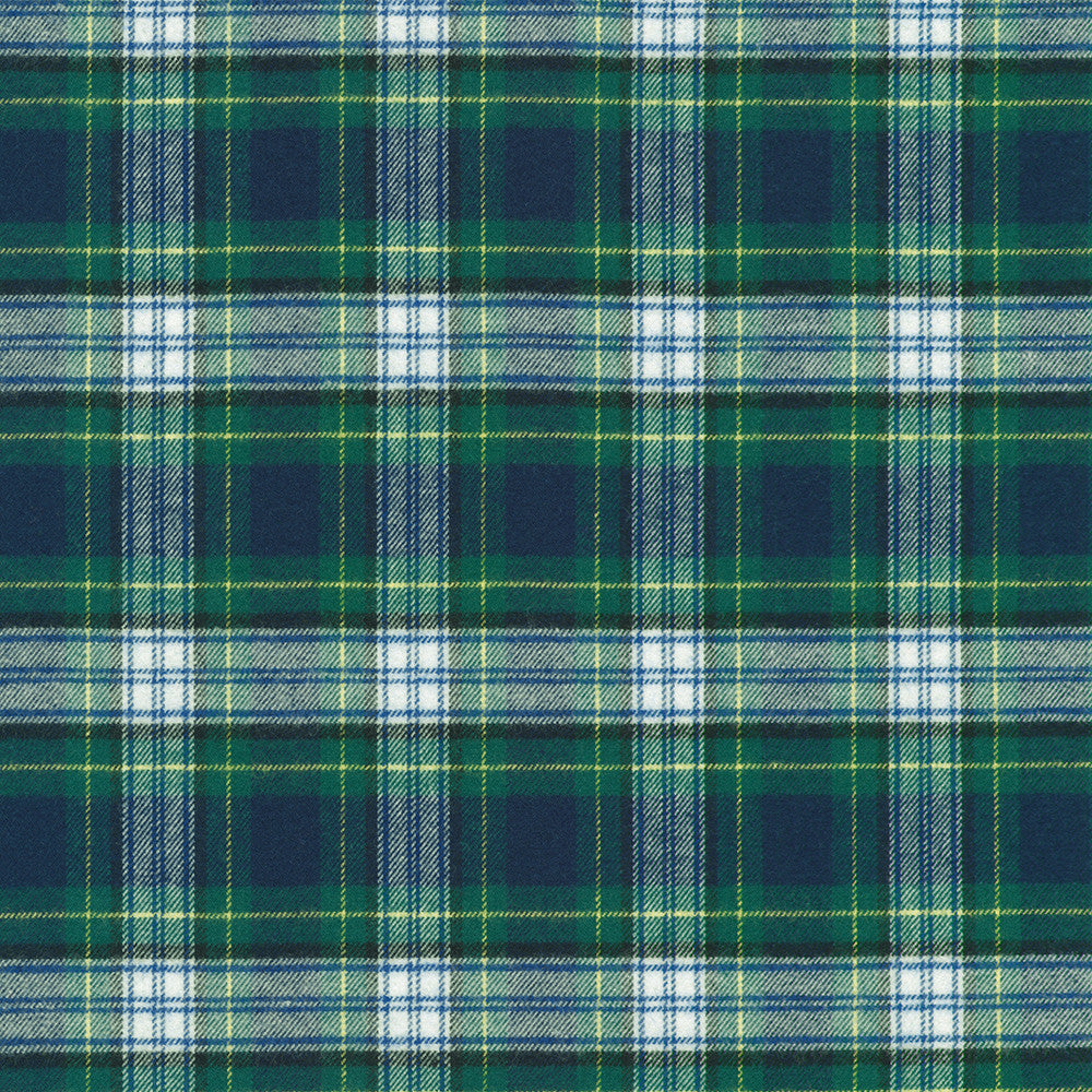 Japanese Twill Flannel Plaid Fabric, multiple colorways, 1/4 yard