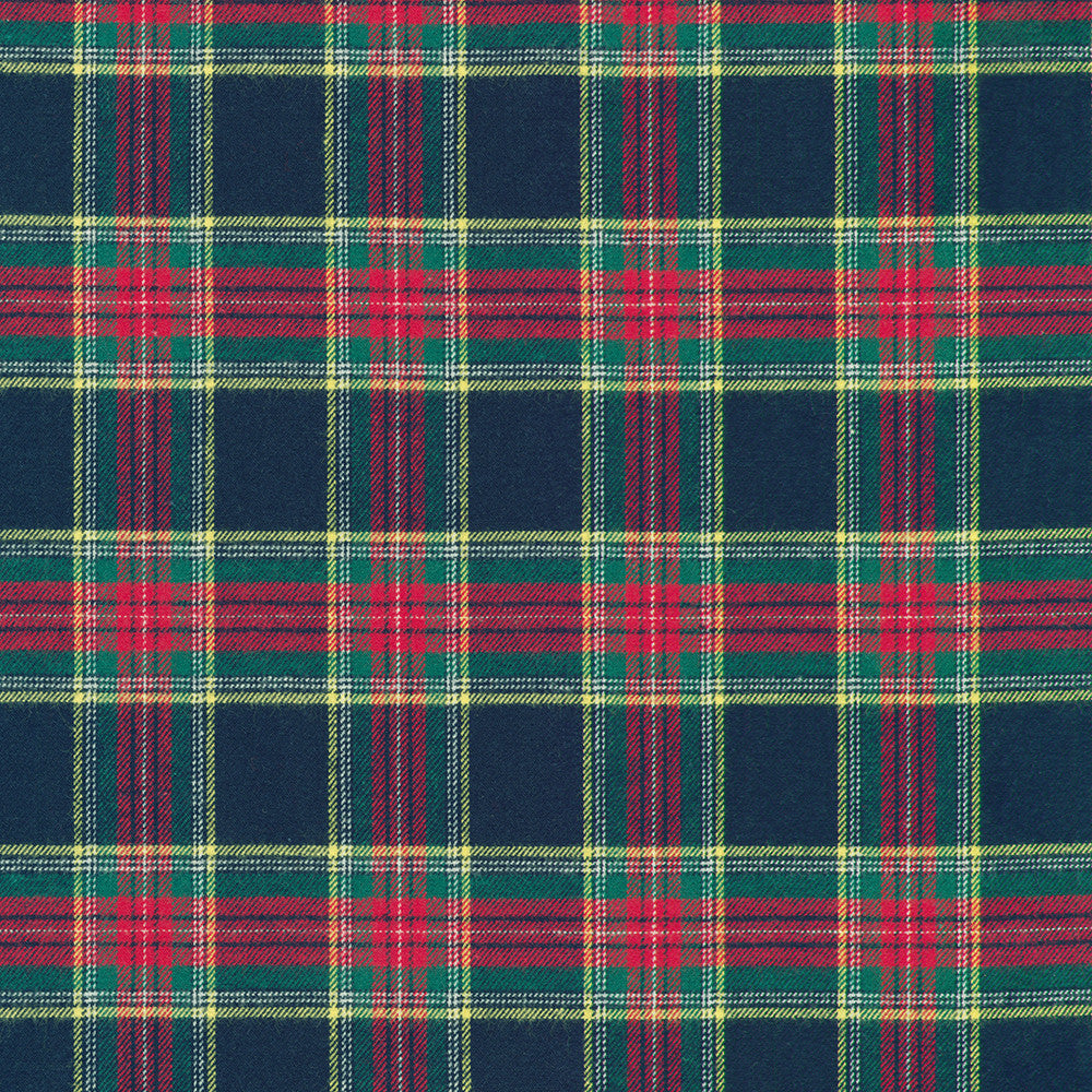 Japanese Twill Flannel Plaid Fabric, multiple colorways, 1/4 yard