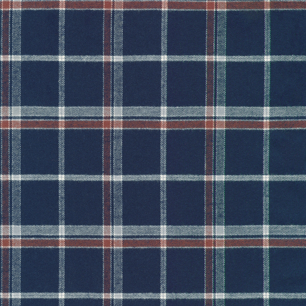 Japanese Twill Flannel Plaid Fabric, multiple colorways, 1/4 yard