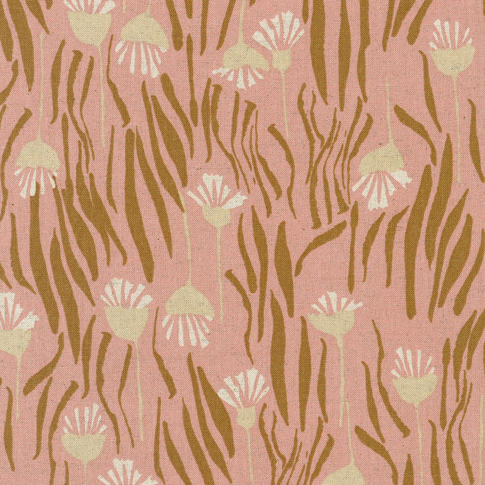 Orchard Run, Stems, Printed Essex Linen/Cotton, multiple colorways, 1/4 yard