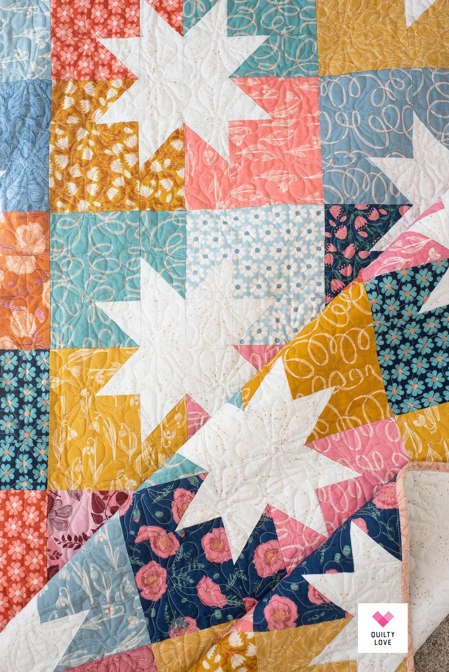 Quilty Love Star Pop II Printed Quilt Pattern