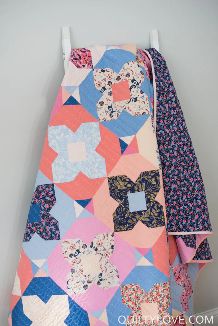 Quilty Love Geo Gems Printed Quilt Pattern