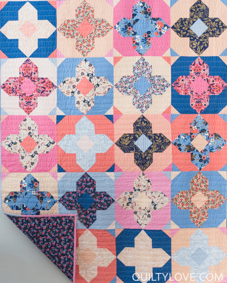 Quilty Love Geo Gems Printed Quilt Pattern