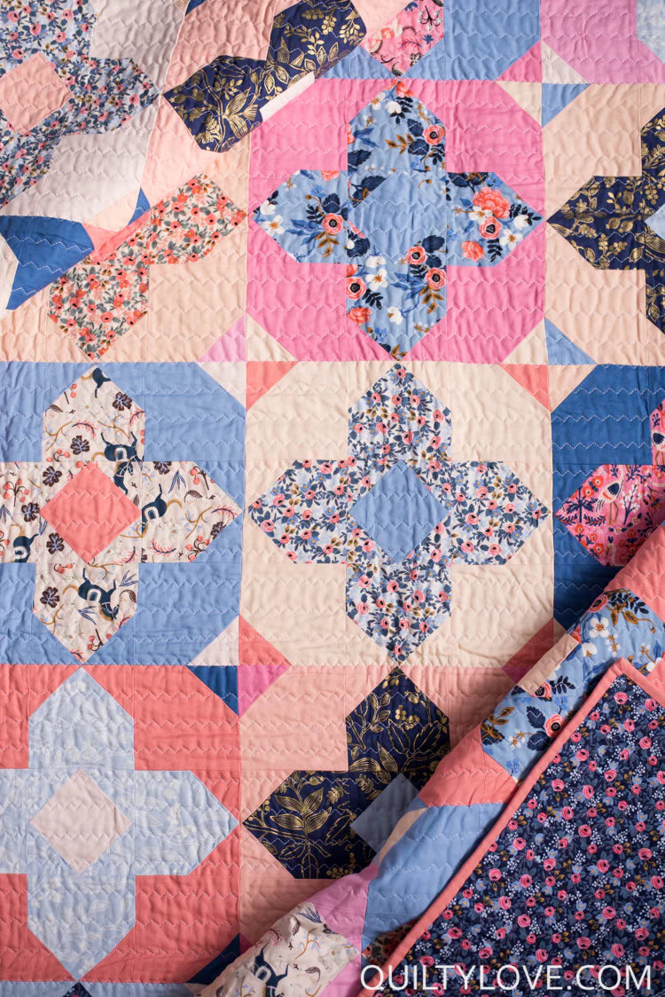 Quilty Love Geo Gems Printed Quilt Pattern