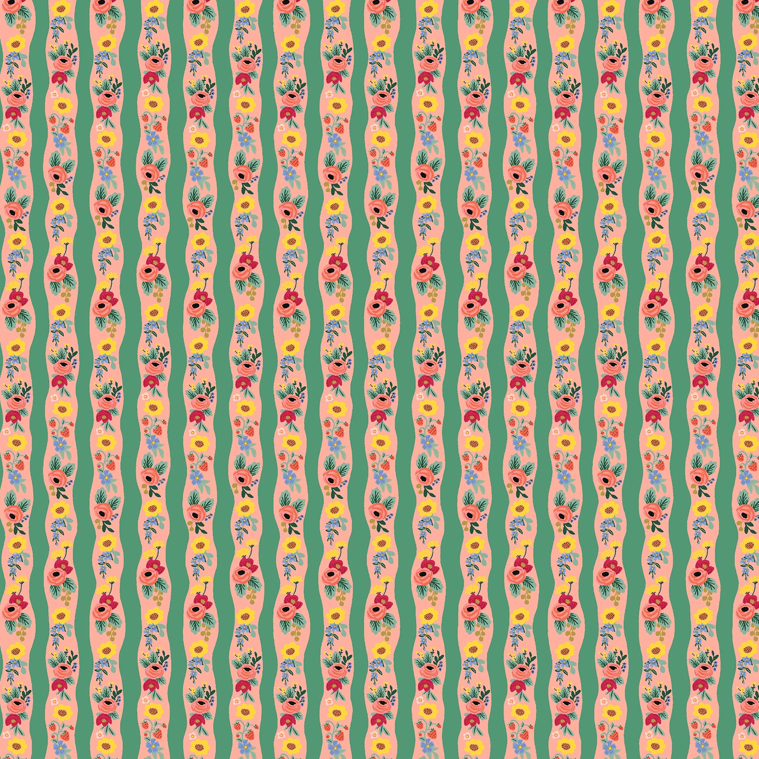 Rifle Paper Co. Orchard - Climbing Roses - Blush Fabric, 1/4 yard
