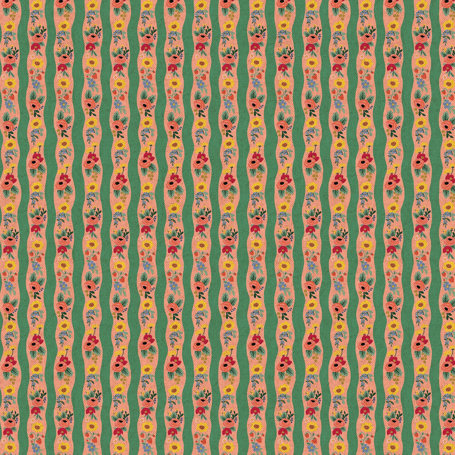 Rifle Paper Co., Orchard - Climbing Roses - Blush Canvas Fabric, 1/4 yard