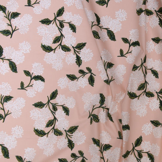 Rifle Paper Co, - Meadow - Hydrangea - Blush Fabric, 1/4 yard