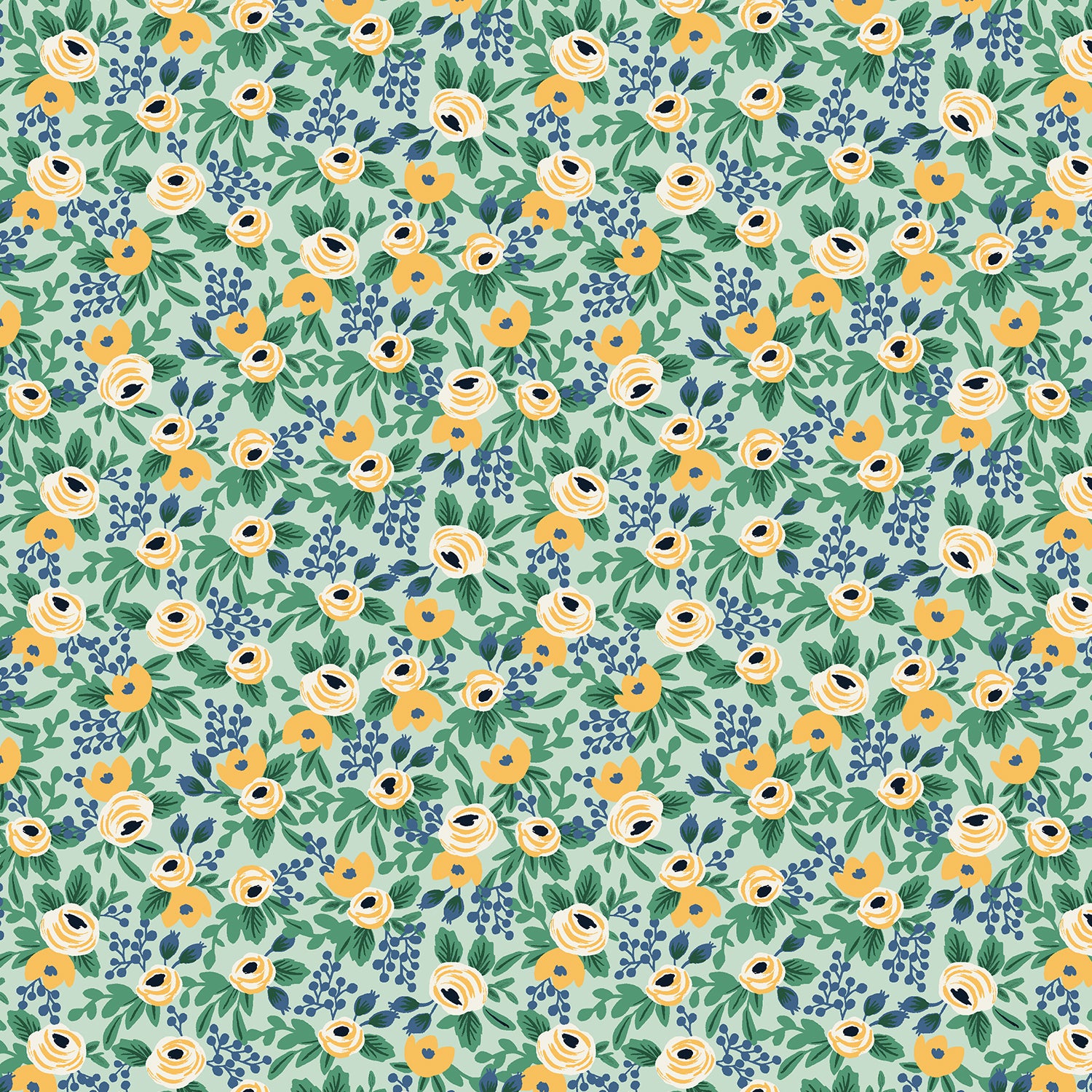 Rifle Paper Co. Orchard - Rosa - Mint Fabric, 1/4 yard