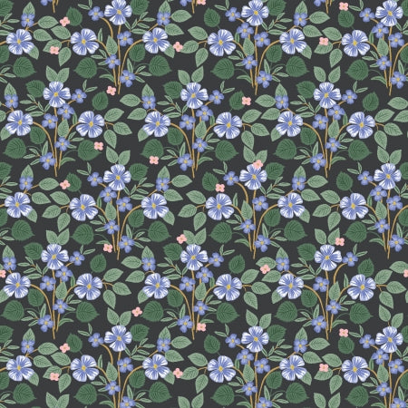 Rifle Paper Co. Bramble - Briar - Black Fabric, 1/4 yard