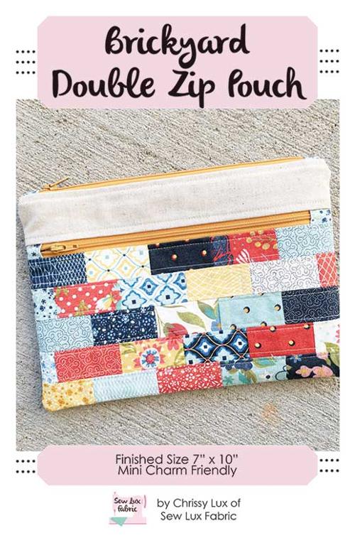 Sew Lux Brickyard Double Zip pouch