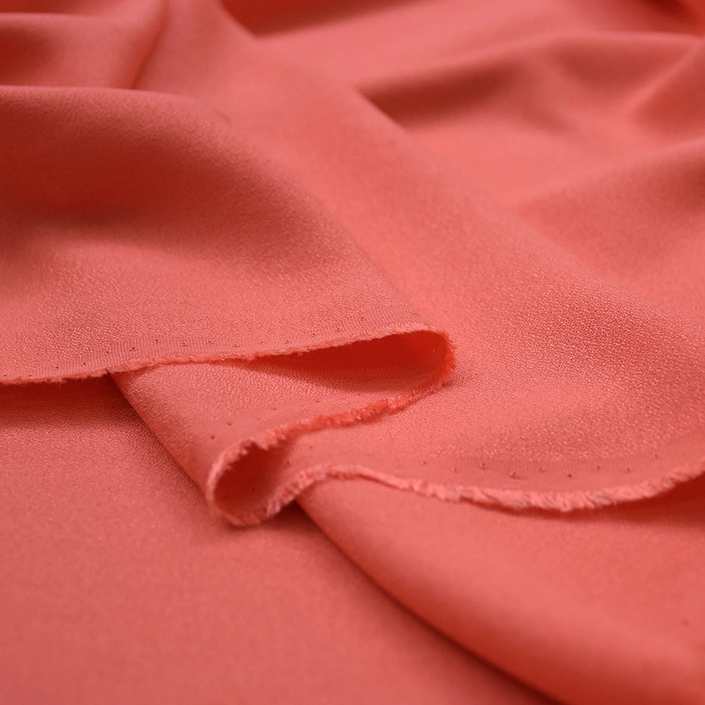 Cousette Viscose Crepe, Coral , 1/4 yard