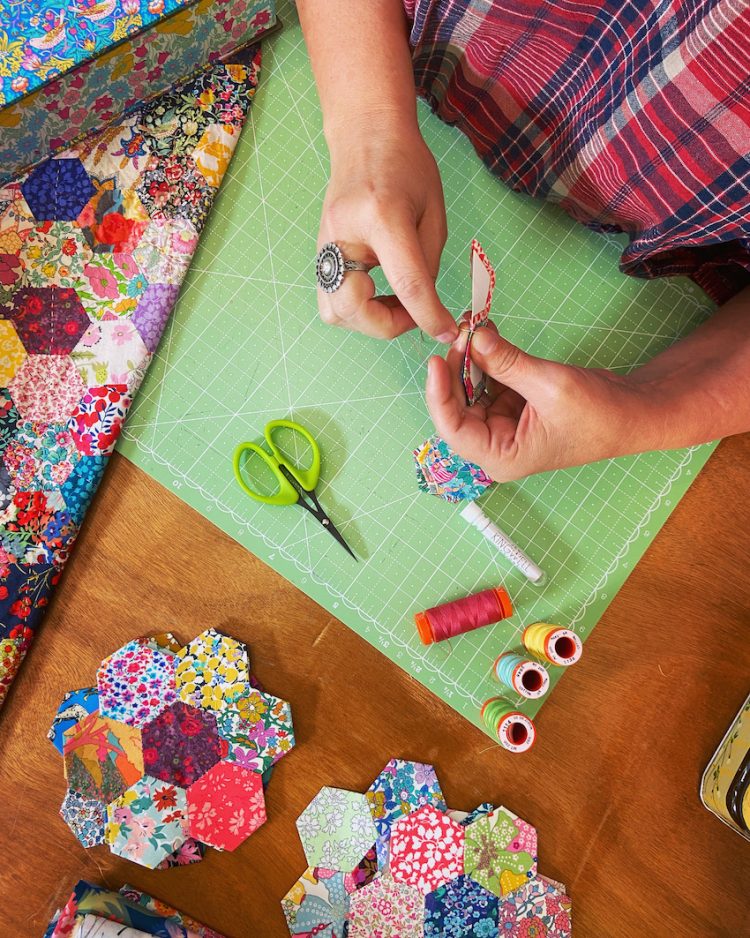 Liberty Tana Lawn Laser Cut 1" Hexagons, multiple colorways