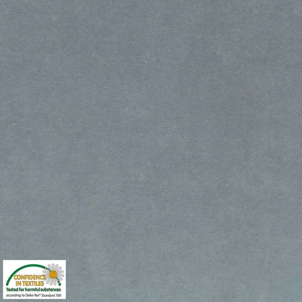 Stof Mostly Cotton Velour, Silver, 1/4 yard