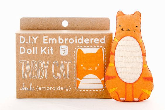 Kiriki D.I.Y Embroidered Doll Kits, various animals