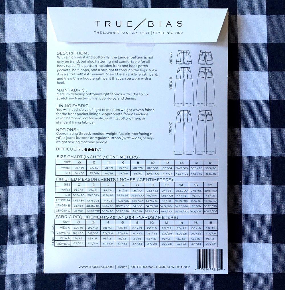 True Bias Lander Pant & Short - Lakes Makerie - Minneapolis, MN