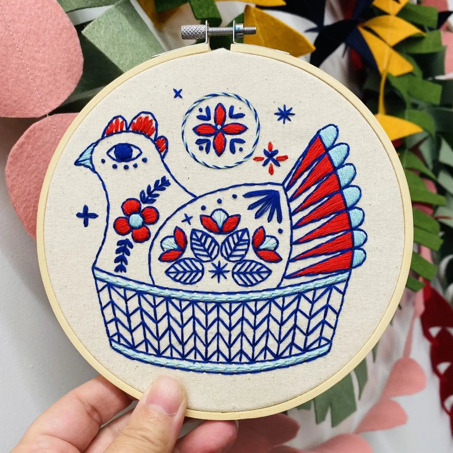 Hook Line and Tinker Embroidery Kits, French Hen