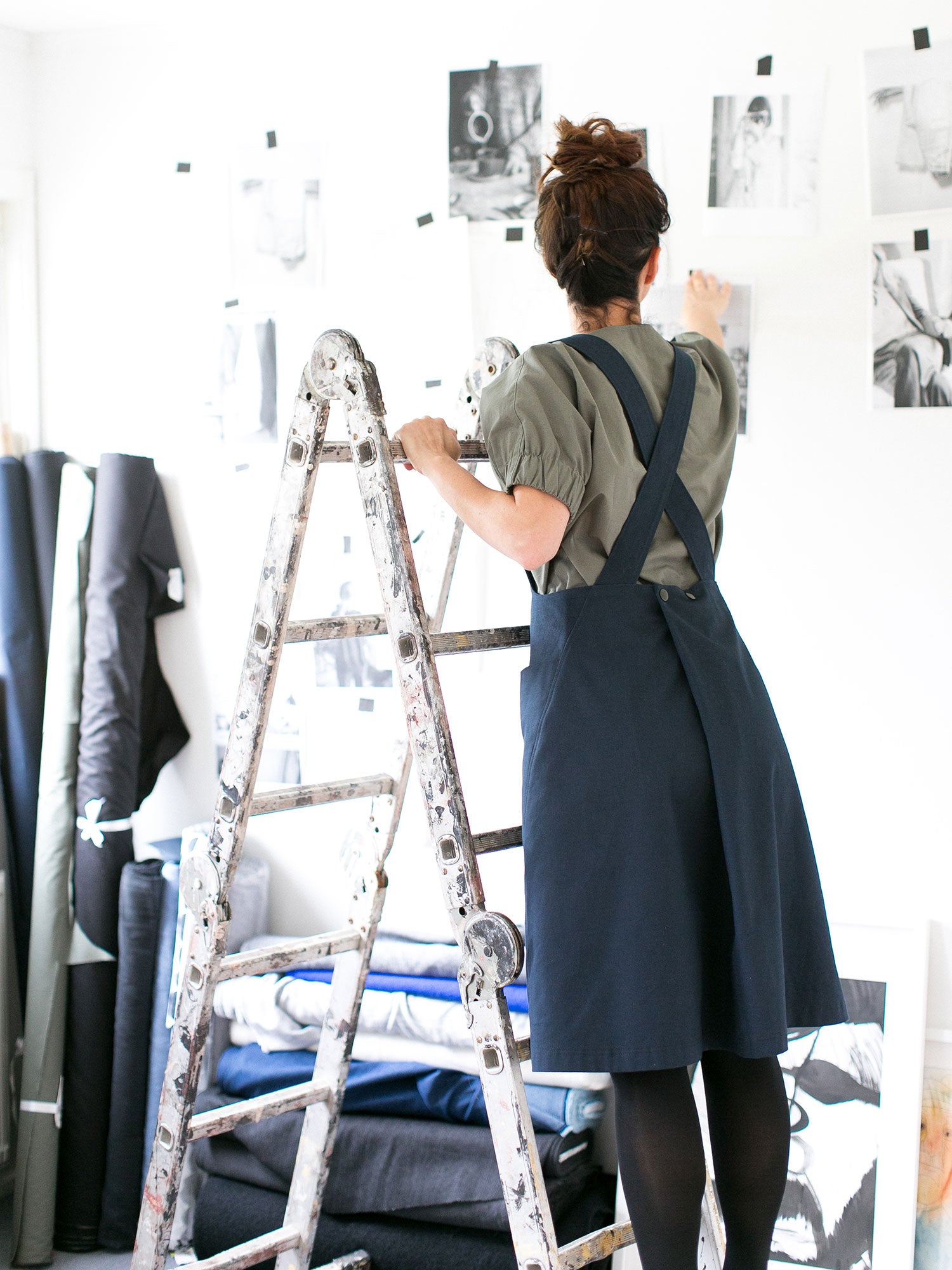 Assembly Line, Apron Dress Pattern, Two Size Ranges, Sweden Lakes Makerie Assembly Line, Apron Dress Pattern, Two Size Ranges, Sweden Lakes Makerie