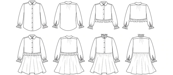 Papercut, Ashling Blouse- Dress or Blouse Paper Pattern, two size ranges