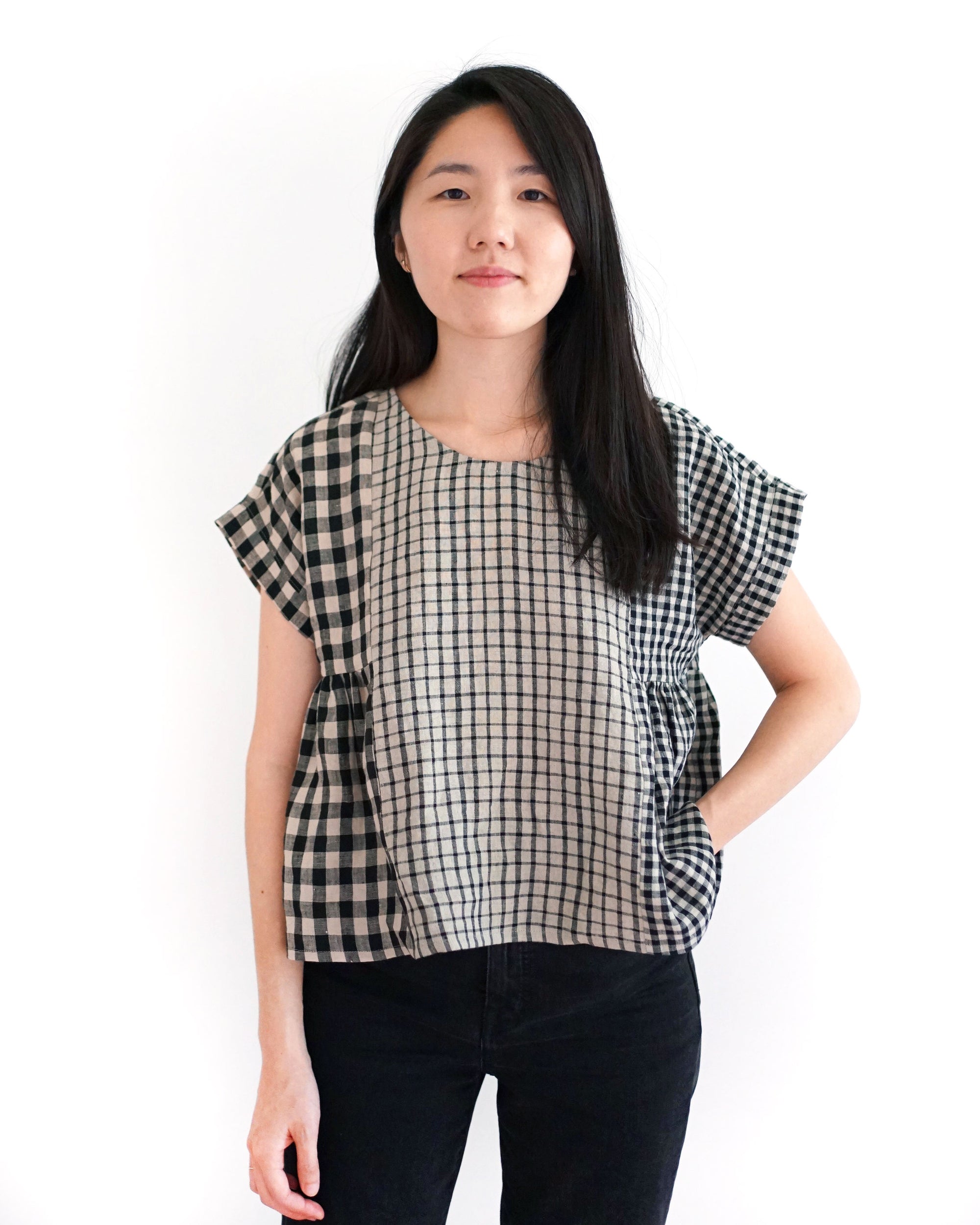 Matchy Matchy Sewing Club, Collage Gather Top, Digital PDF Pattern