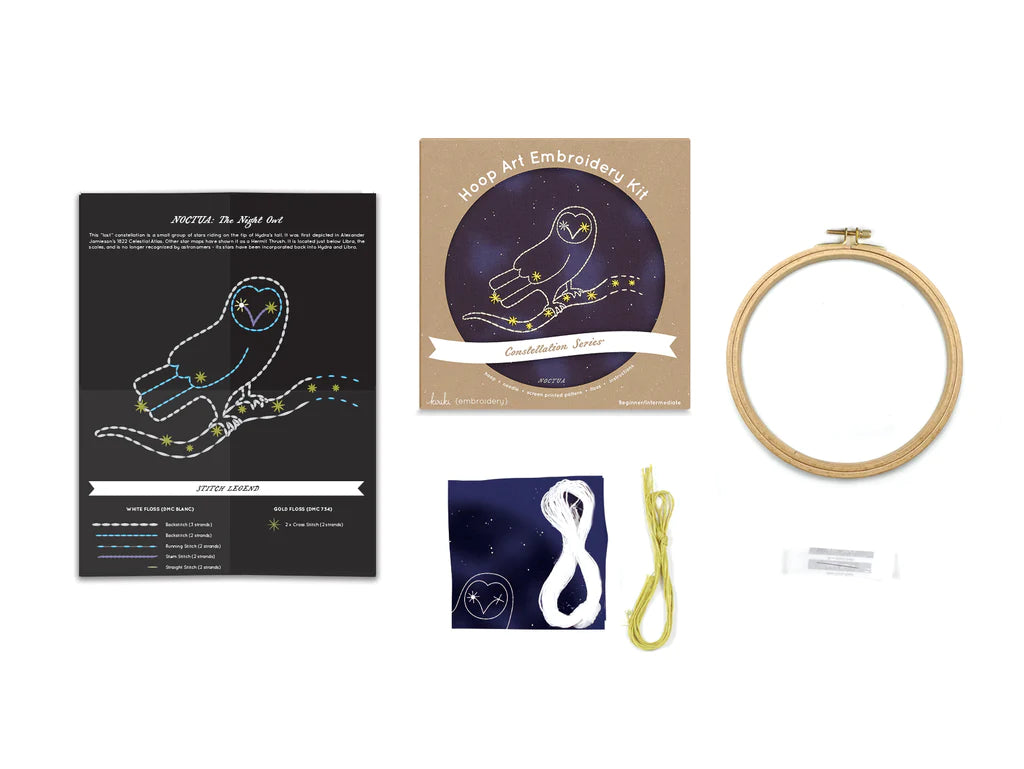 Kiriki Noctua Constellation Embroidery Kit