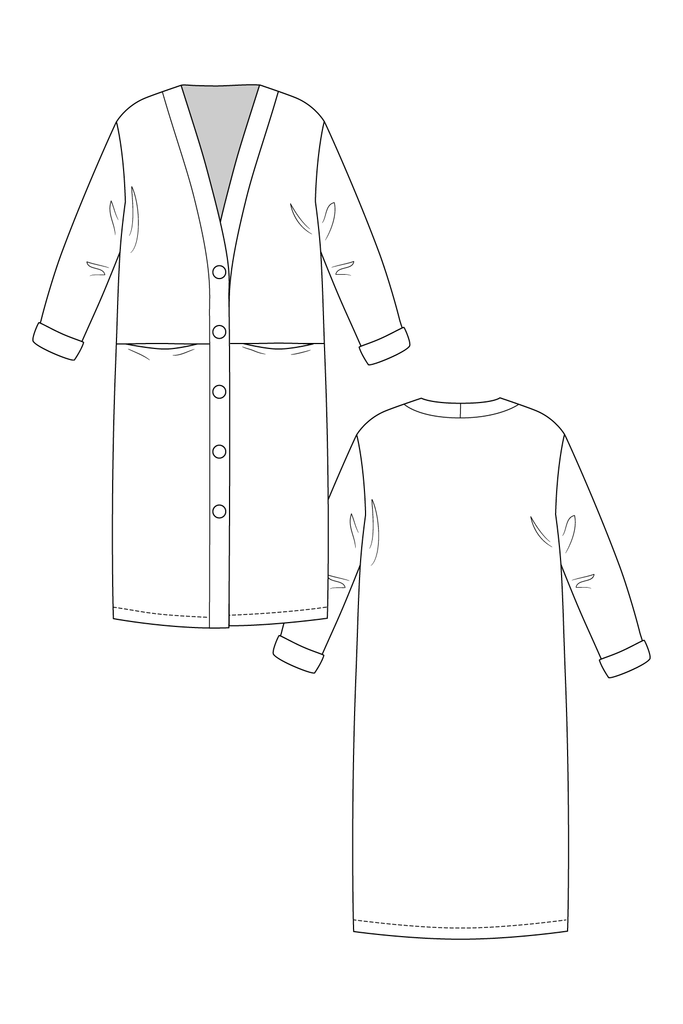 Named Clothing, Esme Maxi Cardigan, PDF Digital Pattern