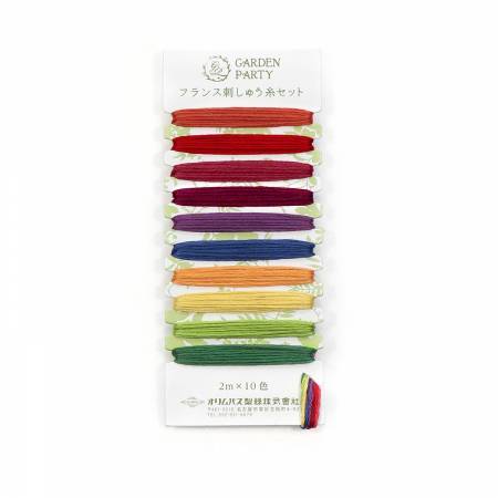 Garden Party Embroidery Floss Set of 10, multiple colorways