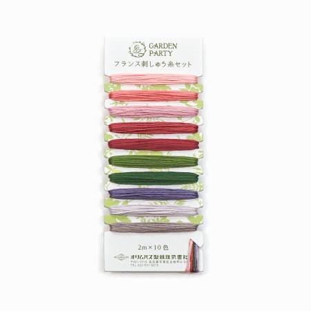 Garden Party Embroidery Floss Set of 10, multiple colorways