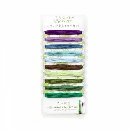 Garden Party Embroidery Floss Set of 10, multiple colorways