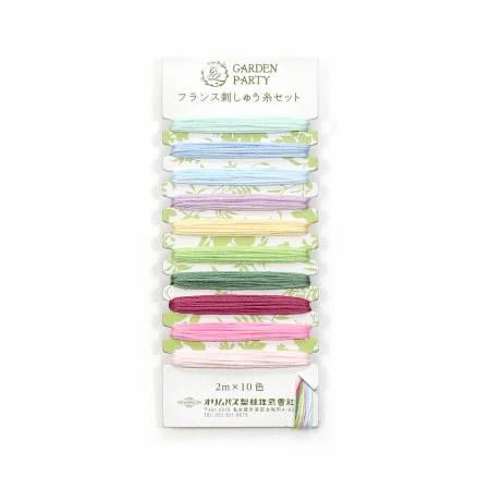 Garden Party Embroidery Floss Set of 10, multiple colorways