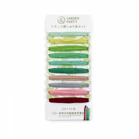 Garden Party Embroidery Floss Set of 10, multiple colorways