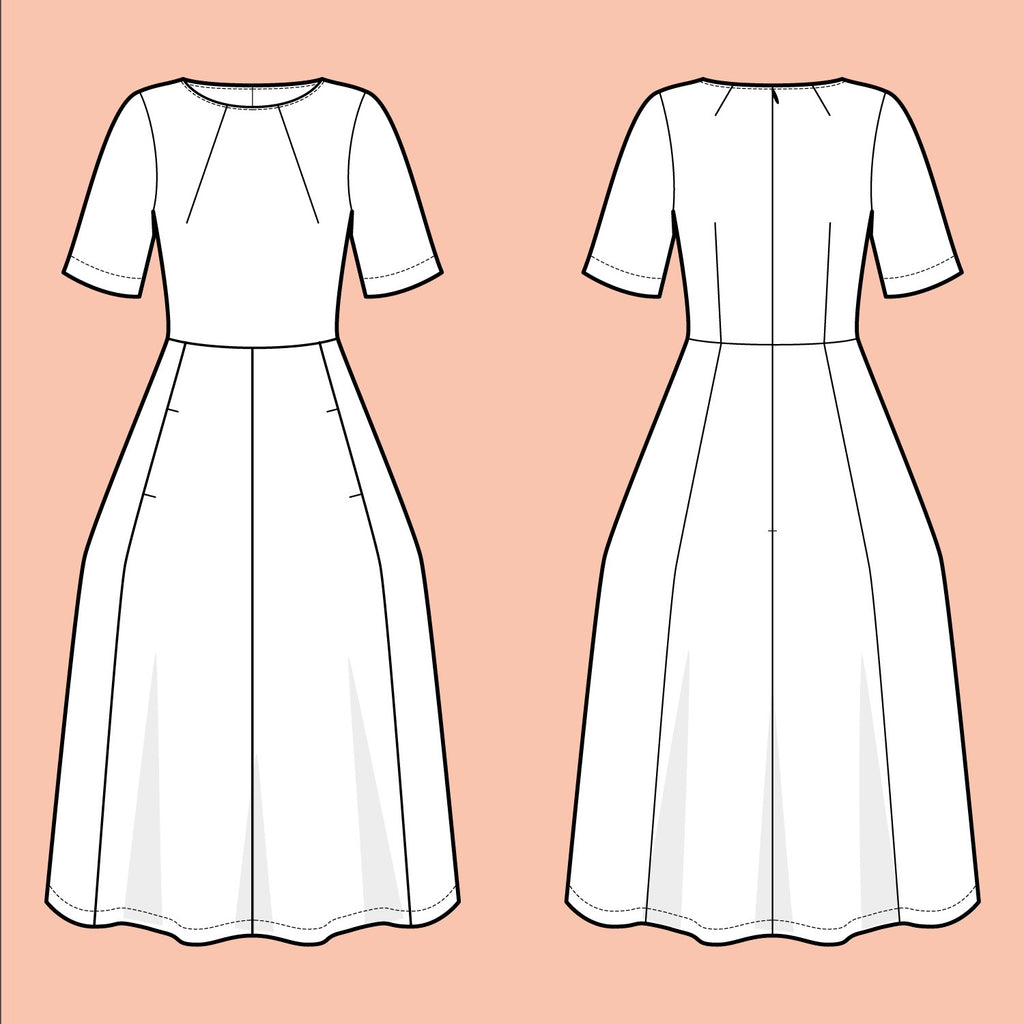 Assembly Line, Tulip Dress Pattern, two size ranges, Sweden