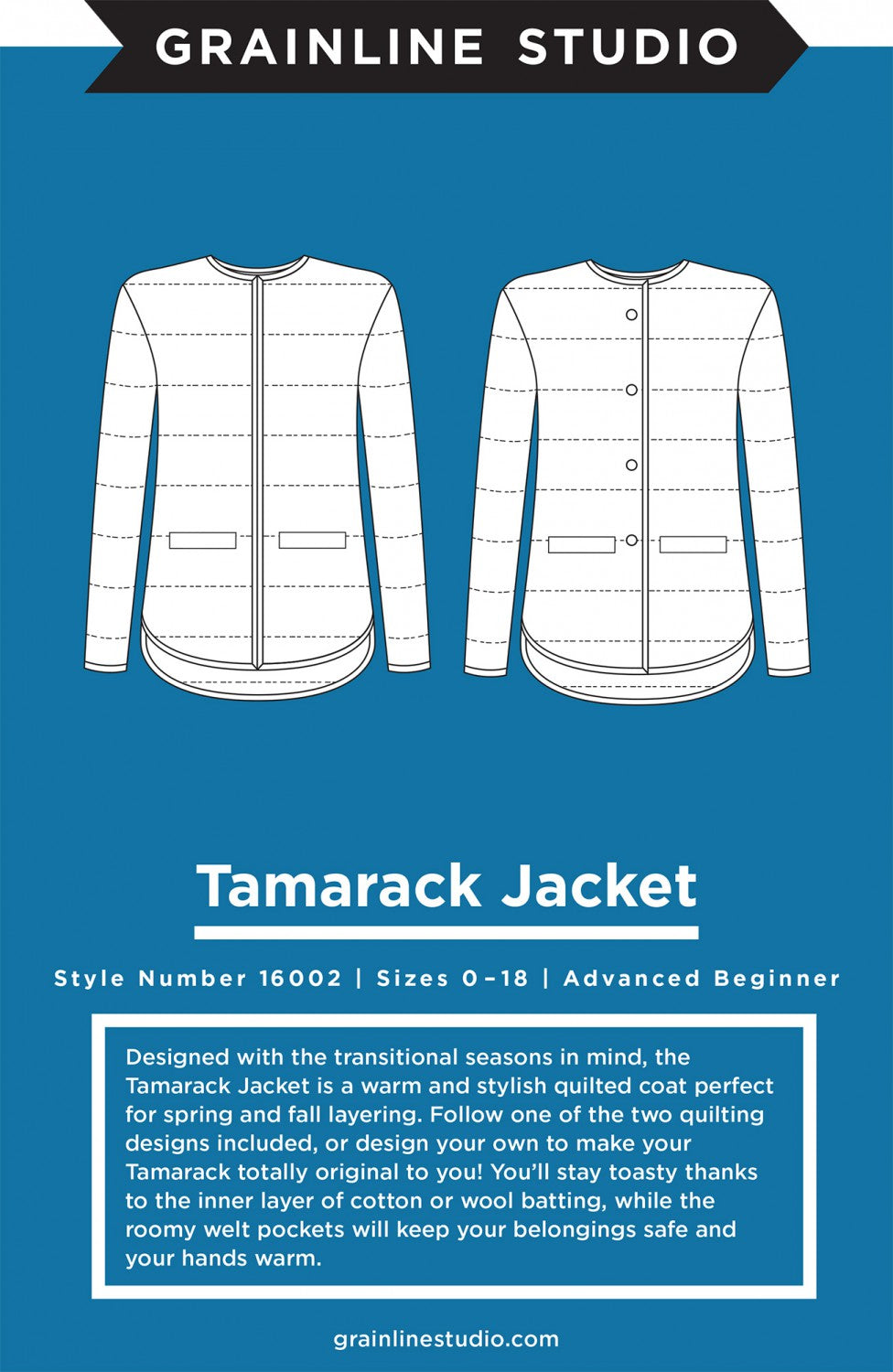 Grainline Studio, Tamarack Jacket Pattern - Lakes Makerie - Minneapolis, MN