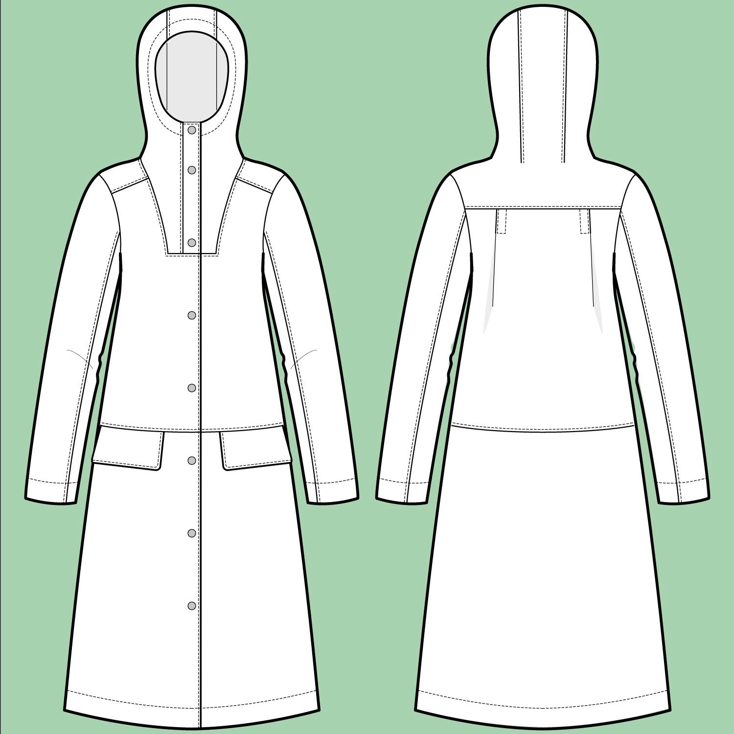 Assembly Line, Hoodie Parka Pattern, Sweden