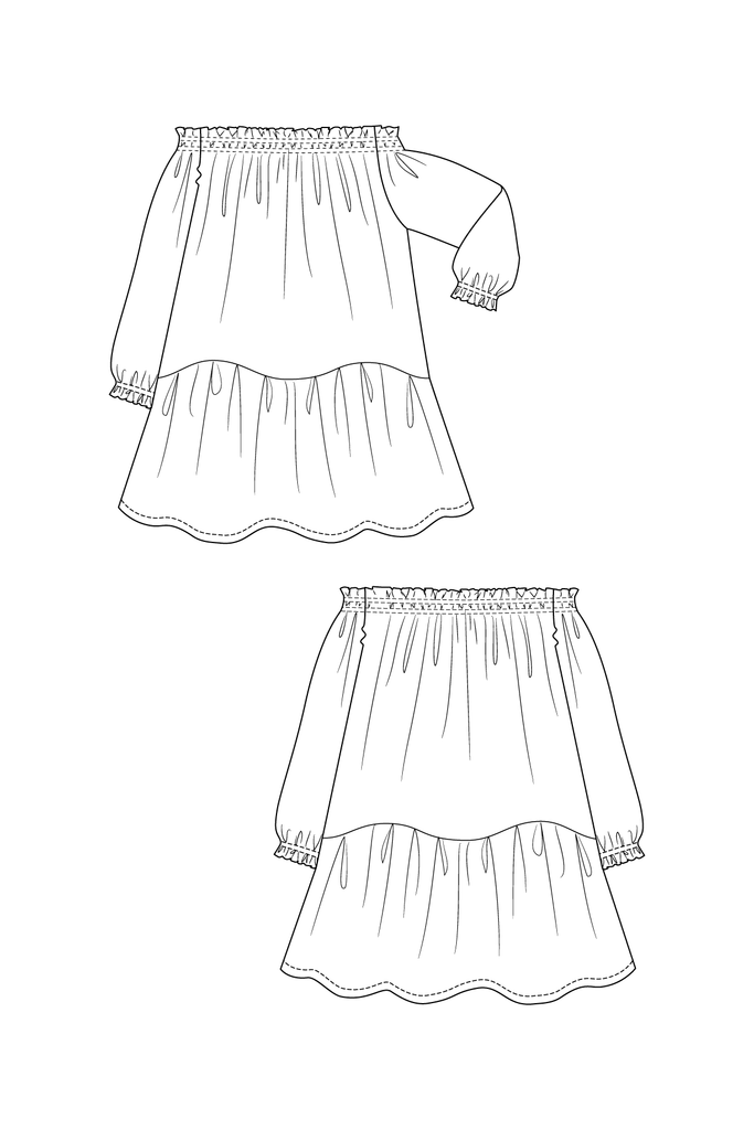Named Clothing, Ilma Smock Dress or Top, Digital PDF Pattern