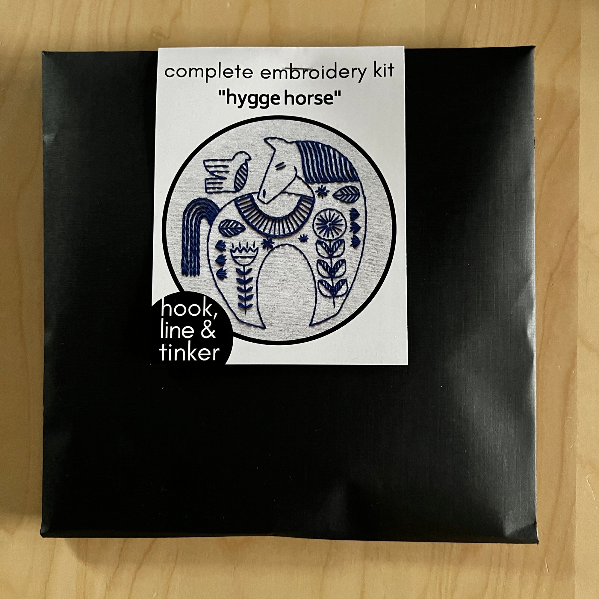 Hook Line and Tinker Embroidery Kits, Hygge Horse, Reindeer or Dove