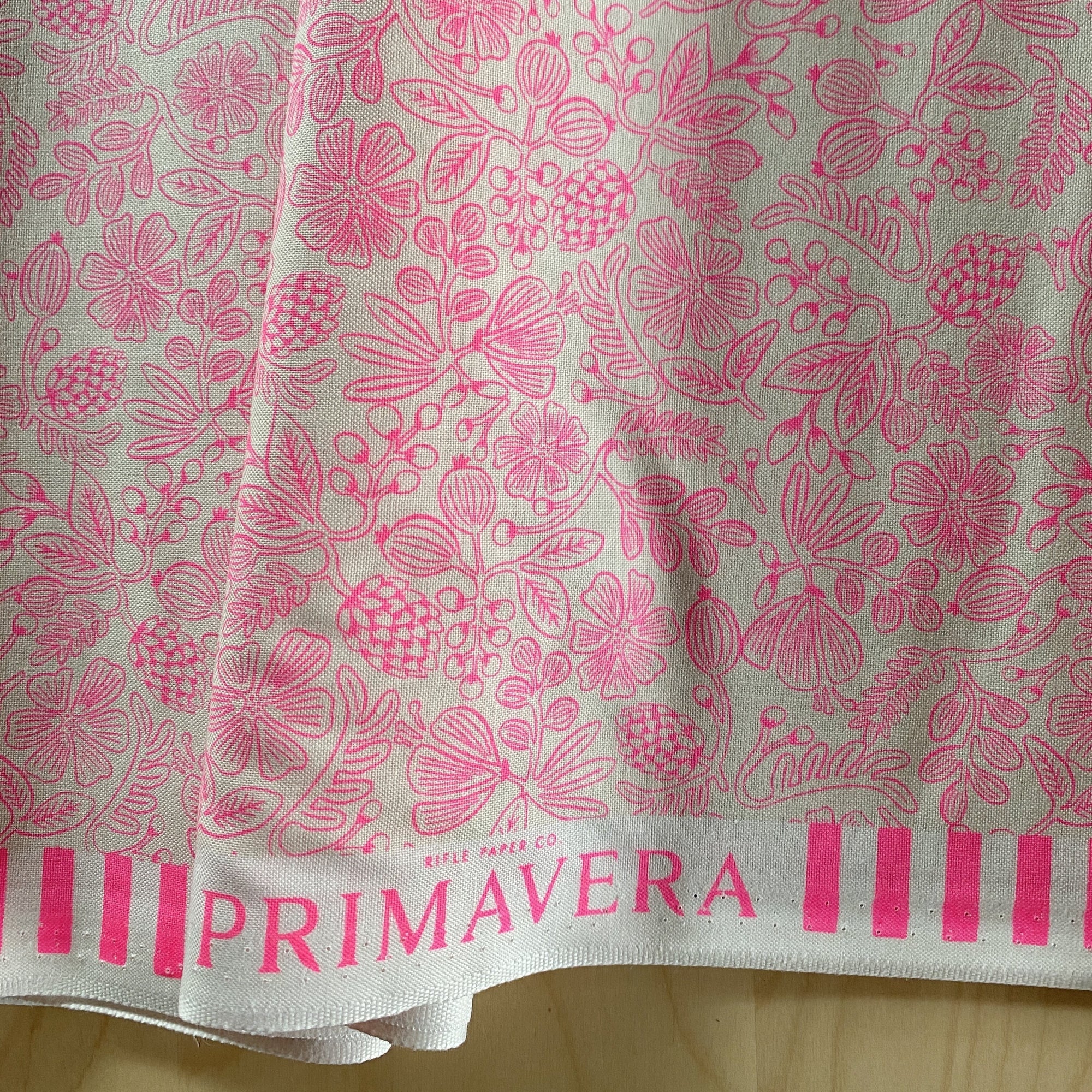 Rifle Paper Co. Primavera - Moxie Floral- Neon Pink Fabric, 1/4 yard