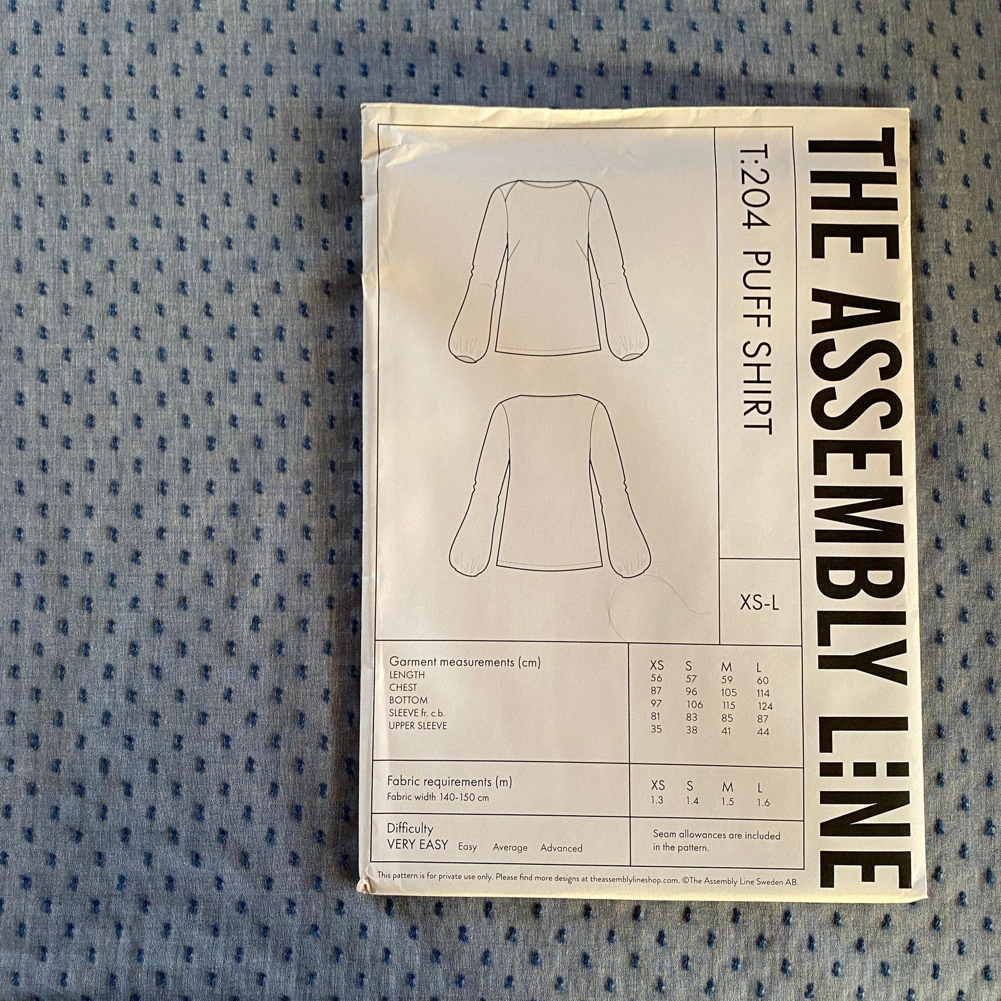 Assembly Line, Puff Shirt Pattern, Sweden