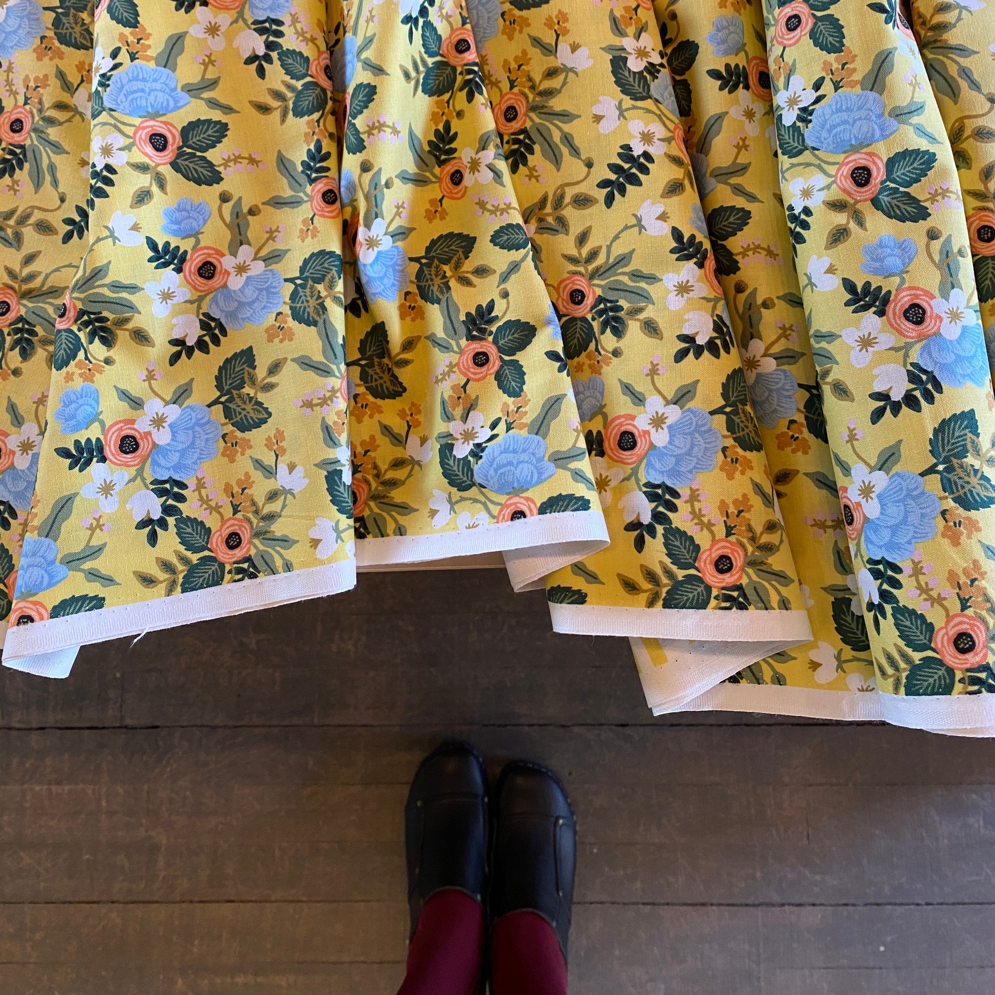 Rifle Paper Co. Primavera - Birch-Yellow - Fabric, 1/4 yard