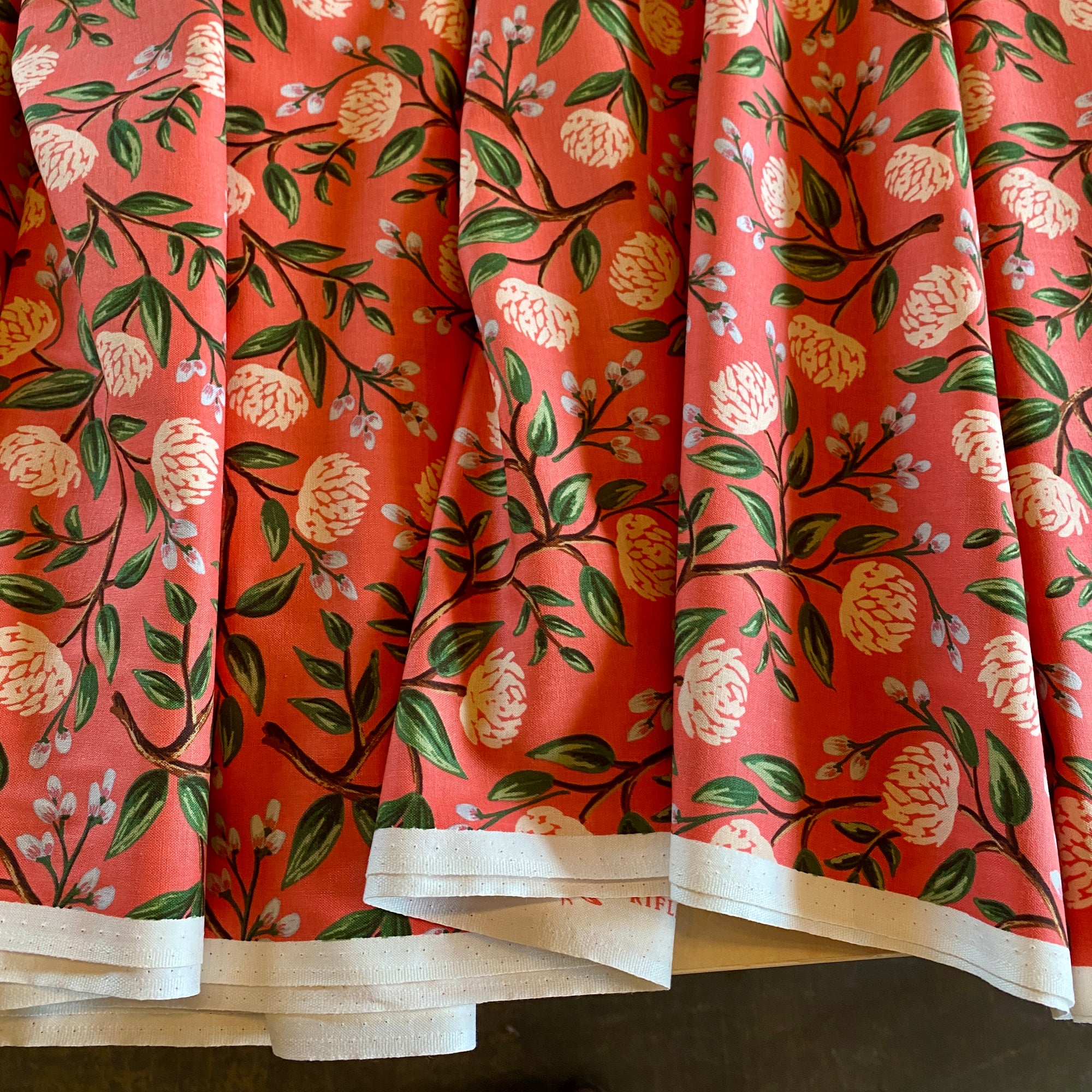 Rifle Paper Co., Wildwood Peonies Pink Fabric, 1/4 yard