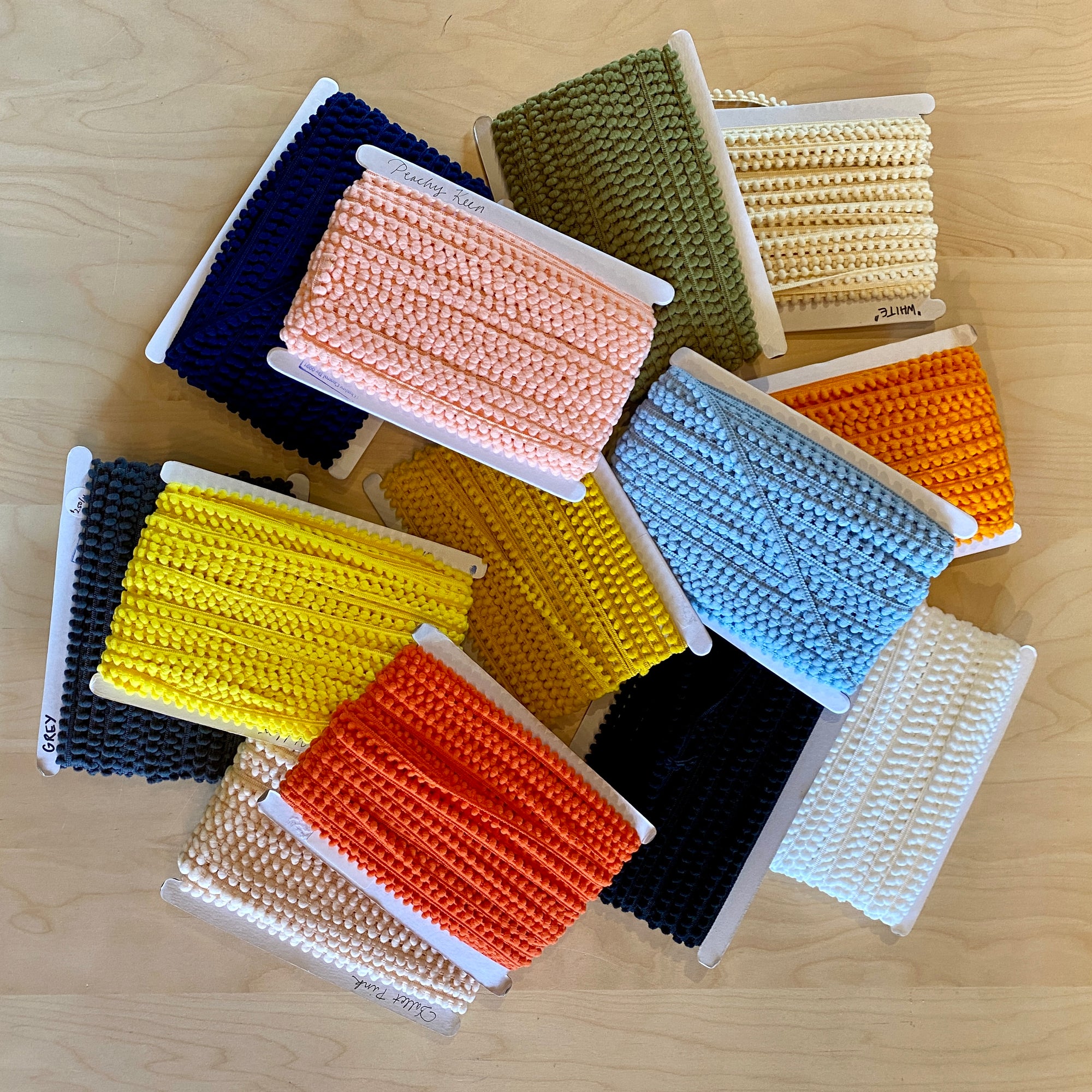 Mini Pom Pom Trim, 1 yard, assorted colors
