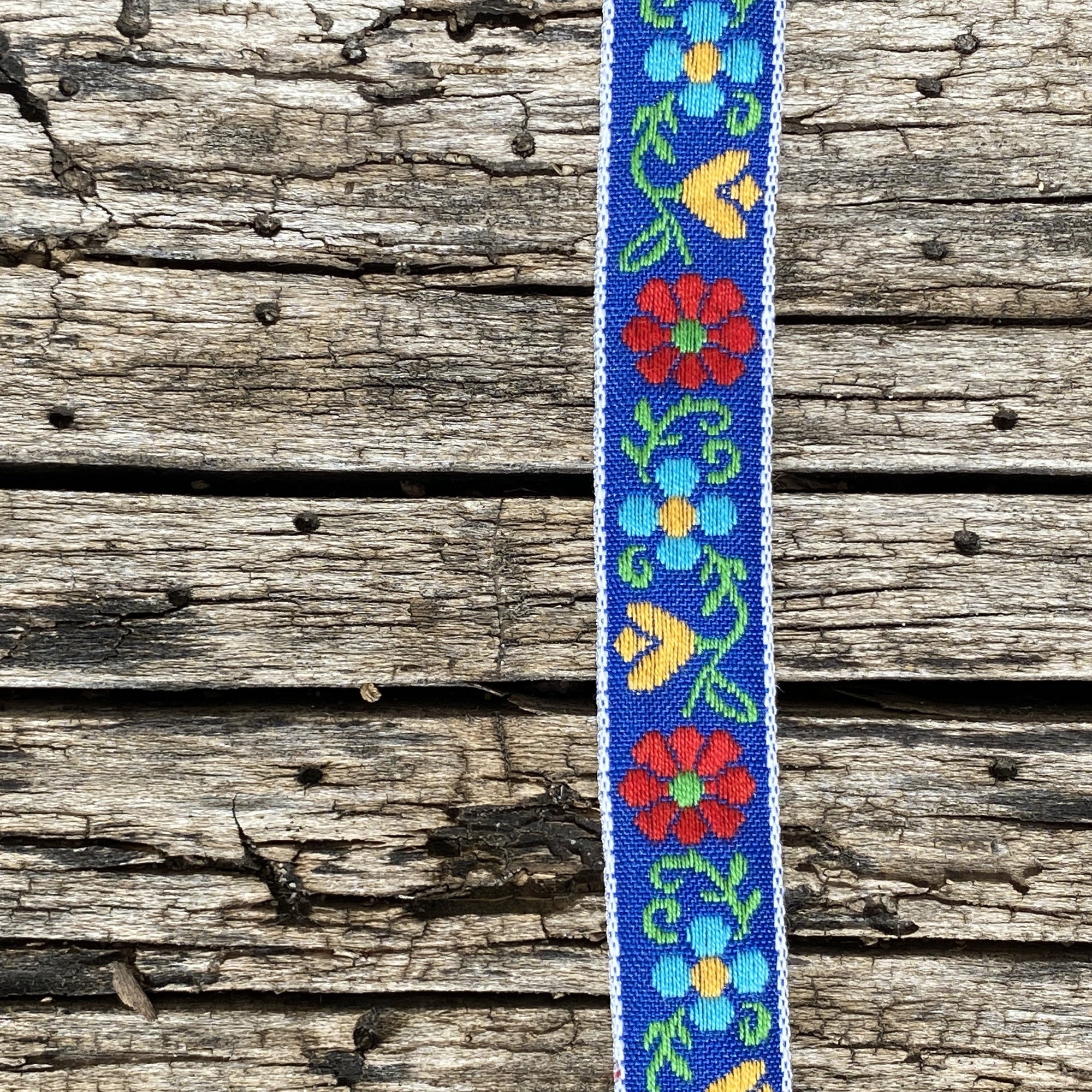 Vintage Jacquard Alpine Floral Trim, 1/2 yard, multiple colorways
