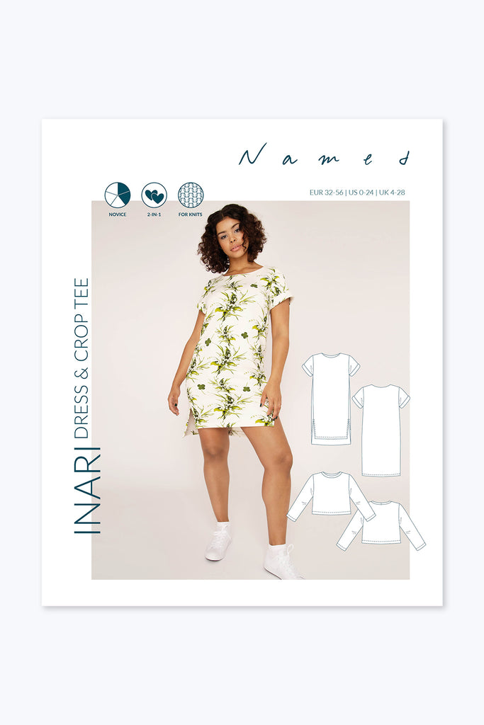Named Clothing, Inari Dress & Crop Tee, Digital PDF Pattern