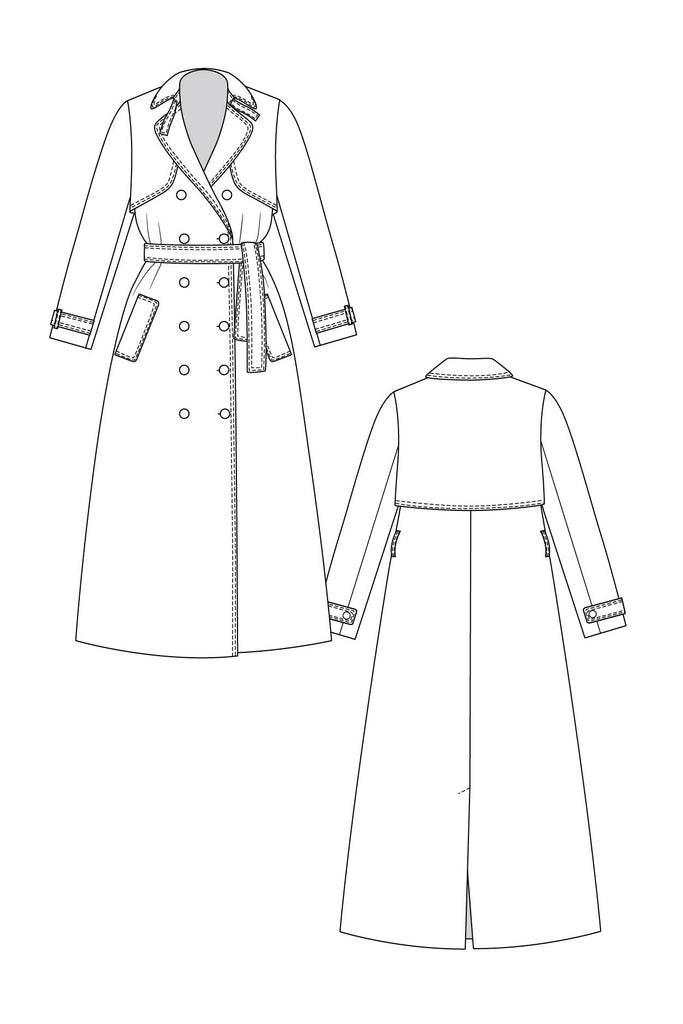Named Clothing, (Updated) Isla Trench Coat, Paper Pattern
