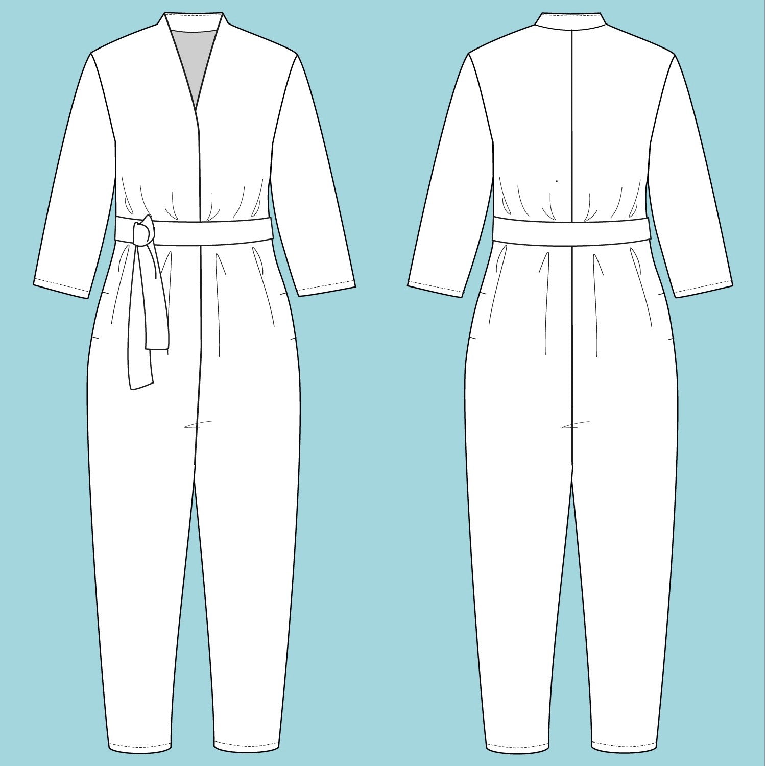 Assembly Line, V-Neck Jumpsuit Pattern, Sweden