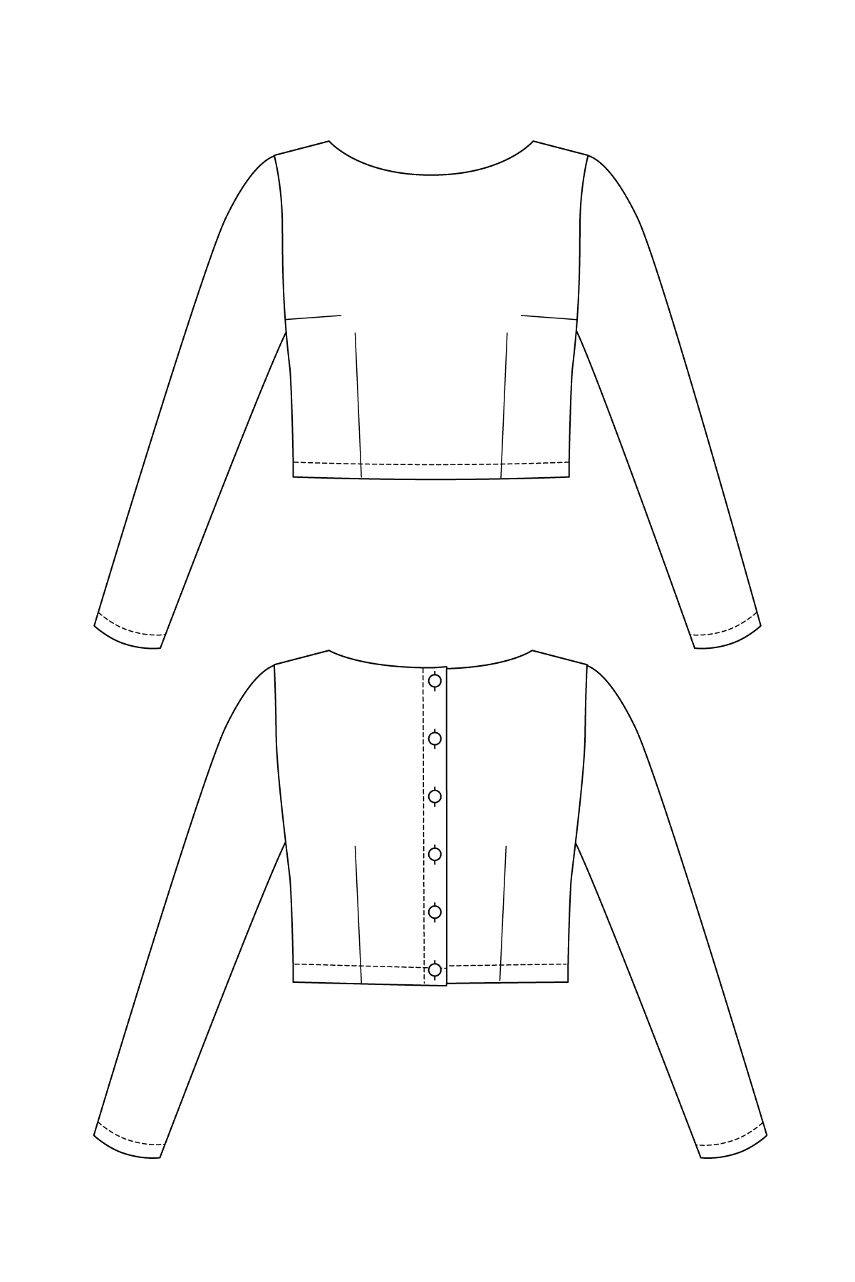 Named Clothing, Kanerva Button-Back Tee, Digital PDF Pattern