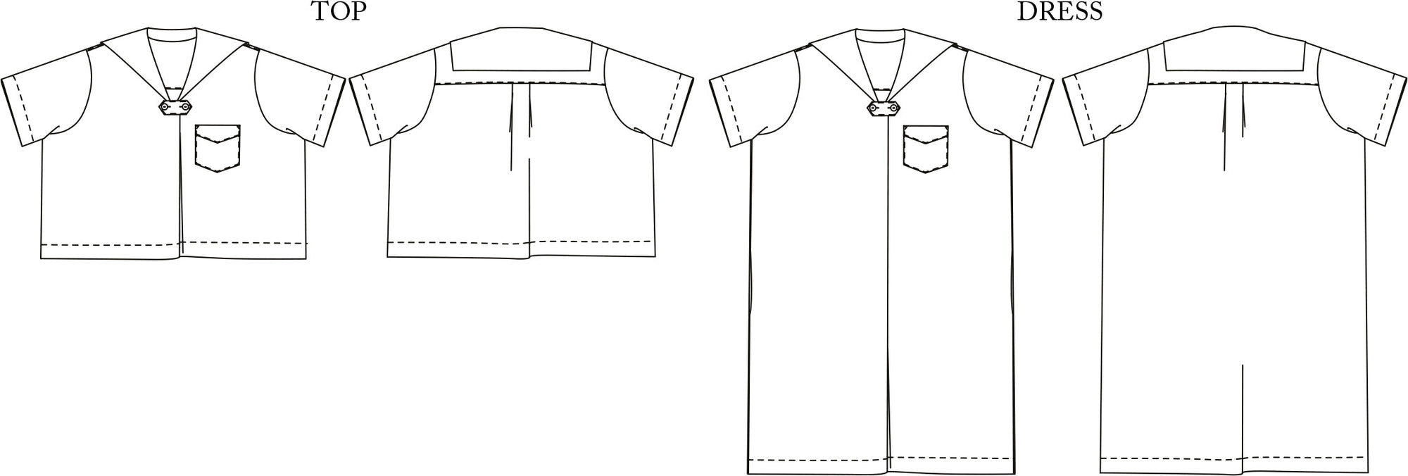 Merchant & Mills, The Mary White Top or Dress PDF Pattern