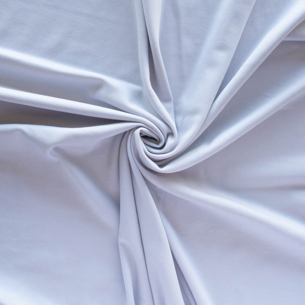 Birch Organic Cotton Interlock Knit, Dove, 1/4 yard