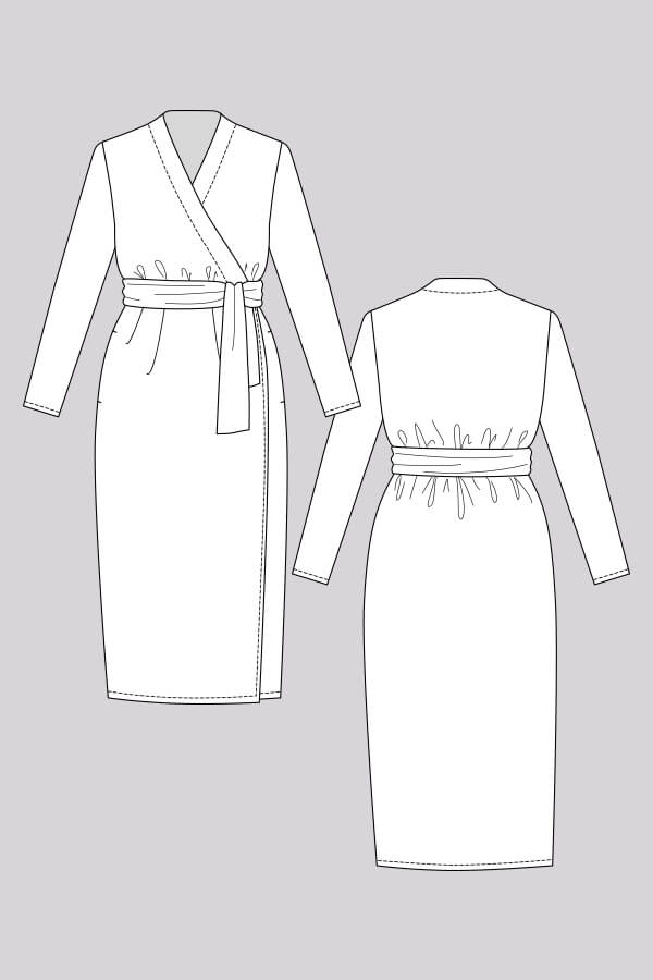 Named Clothing, Olivia Wrap Dress, Paper Pattern