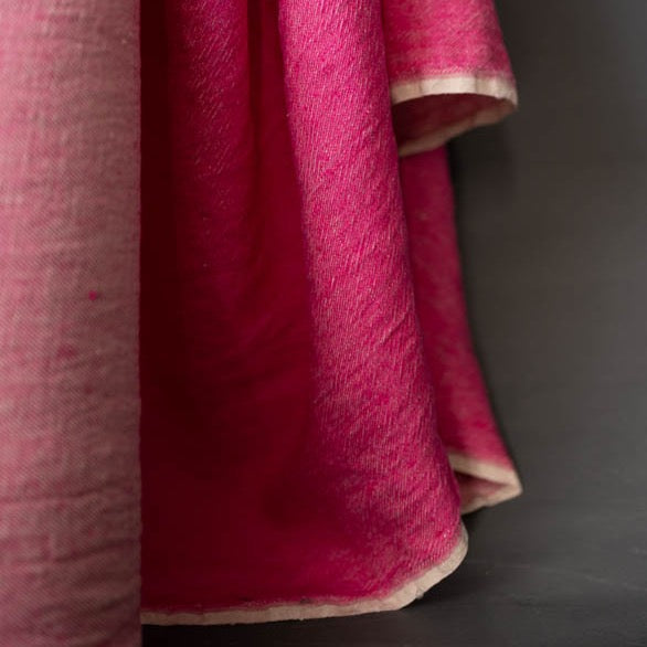 Merchant & Mills, European Laundered Linen, "Acid House" Bright Pink, 1/4 yard