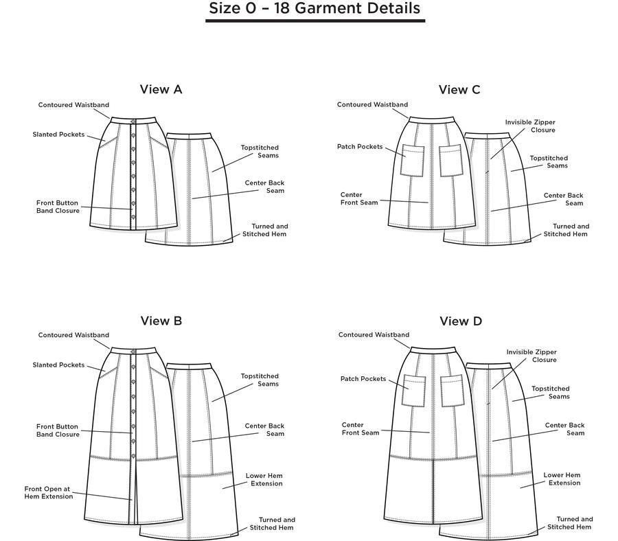 Grainline Studio, Reed Skirt Pattern - Lakes Makerie - Minneapolis, MN